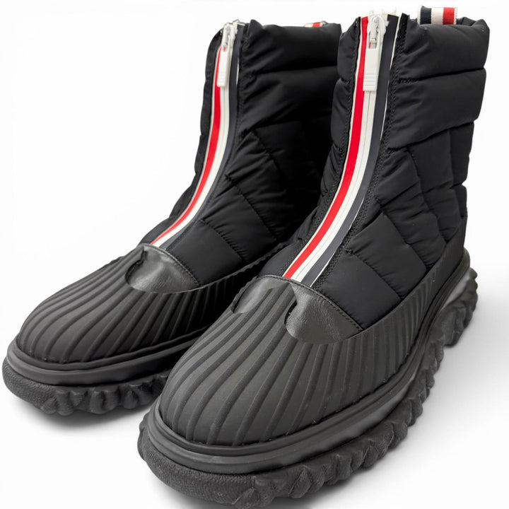 Pristine THOM BROWNE Ankle boots QUIL TED ZIP UP DUCK BOOT Tricolor front zip