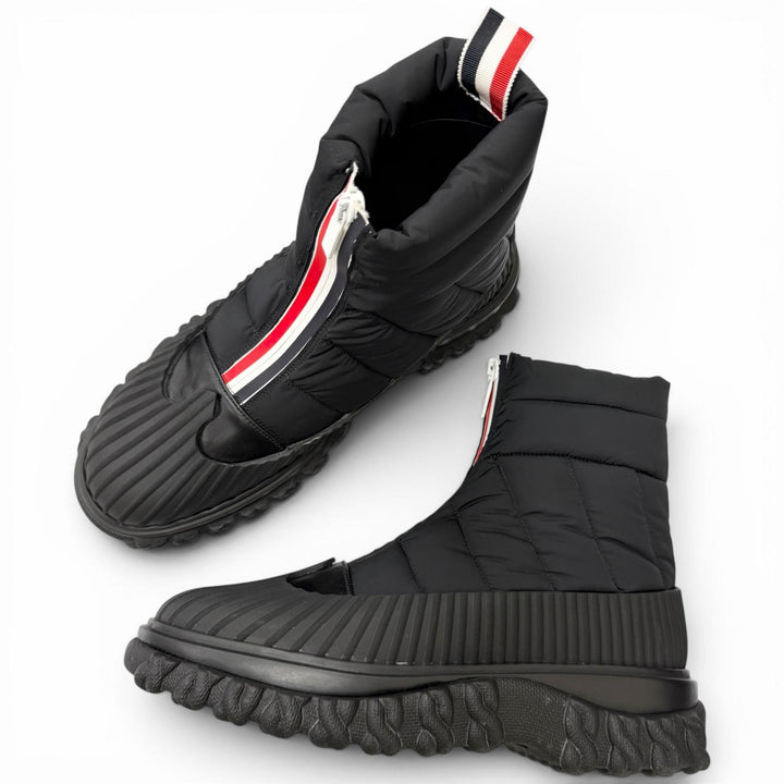 Pristine THOM BROWNE Ankle boots QUIL TED ZIP UP DUCK BOOT Tricolor front zip