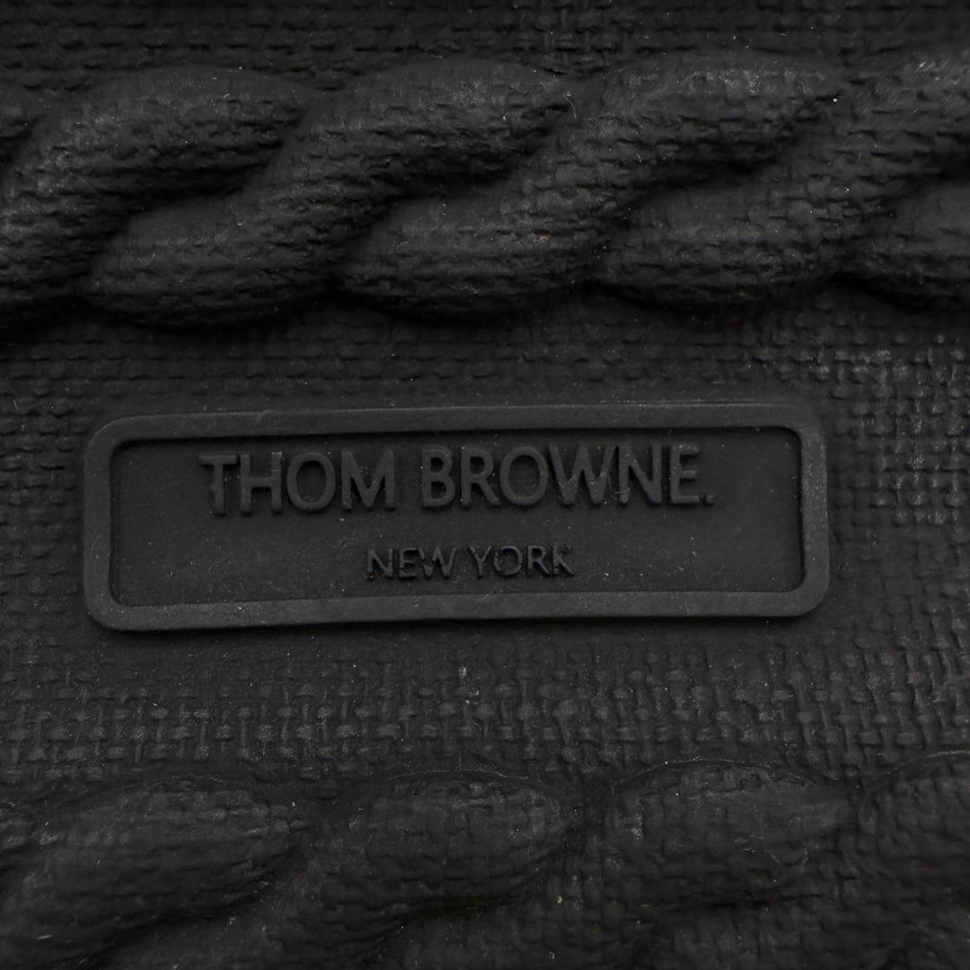 Pristine THOM BROWNE short boots QUIL TED ZIP UP DUCK BOOT black Nylon mens 6