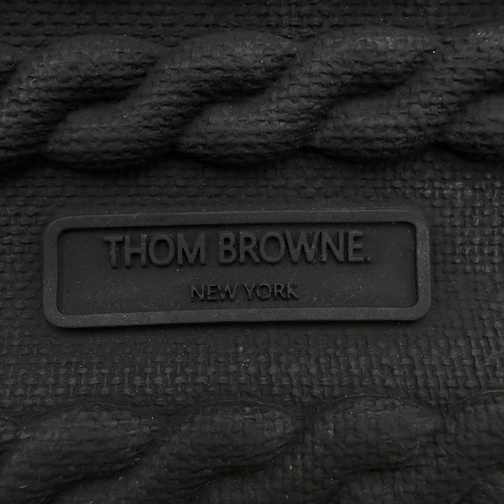 Pristine THOM BROWNE short boots QUIL TED ZIP UP DUCK BOOT black Nylon mens 6