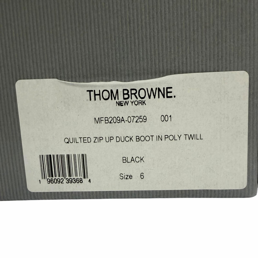 Pristine THOM BROWNE short boots QUIL TED ZIP UP DUCK BOOT black Nylon mens 6