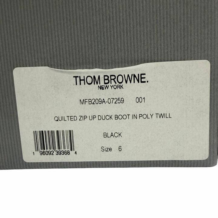 Pristine THOM BROWNE short boots QUIL TED ZIP UP DUCK BOOT black Nylon mens 6