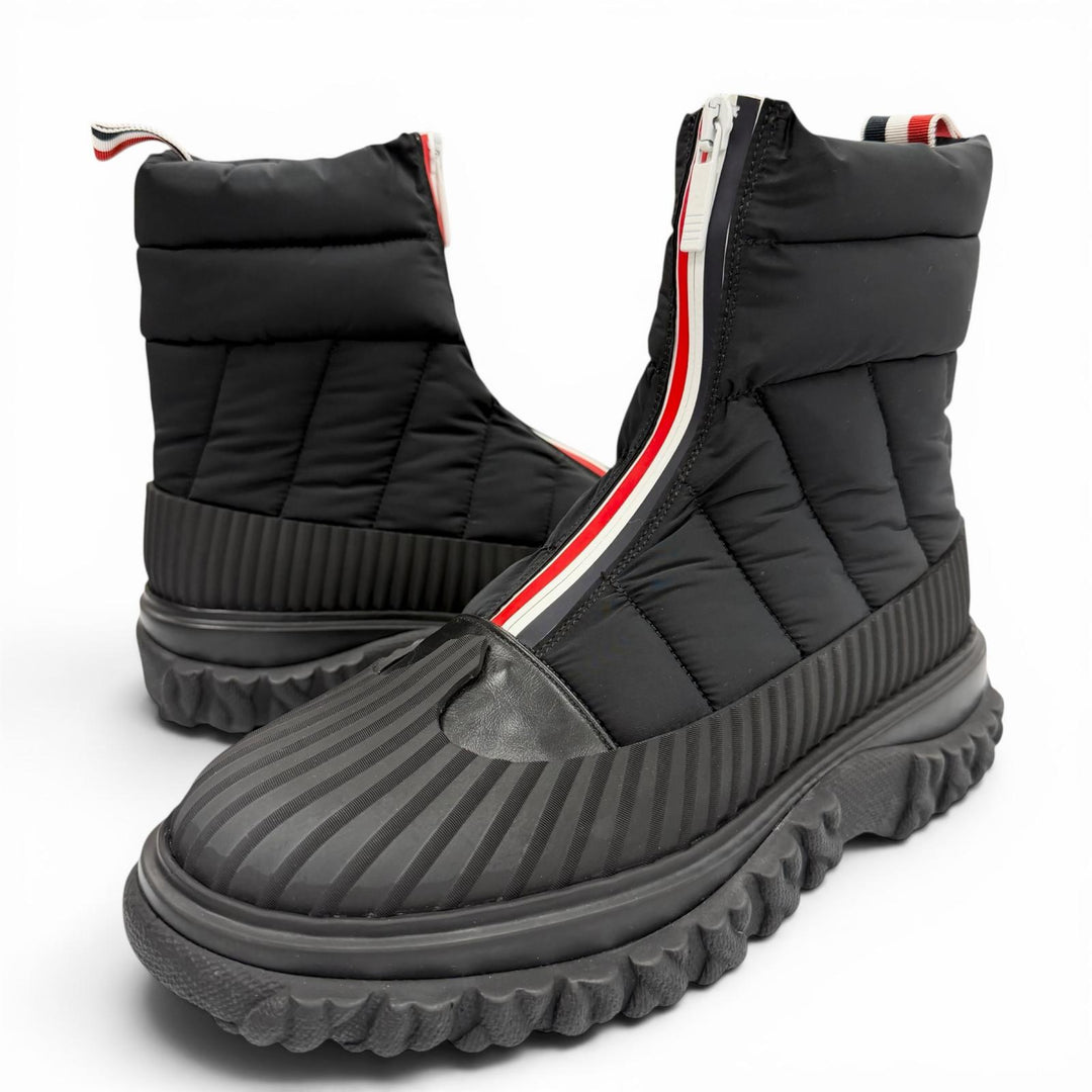 Pristine THOM BROWNE short boots QUIL TED ZIP UP DUCK BOOT black Nylon mens 6