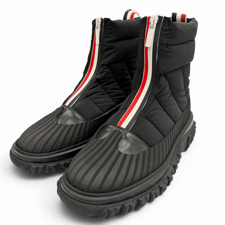 Pristine THOM BROWNE short boots QUIL TED ZIP UP DUCK BOOT black Nylon mens 6