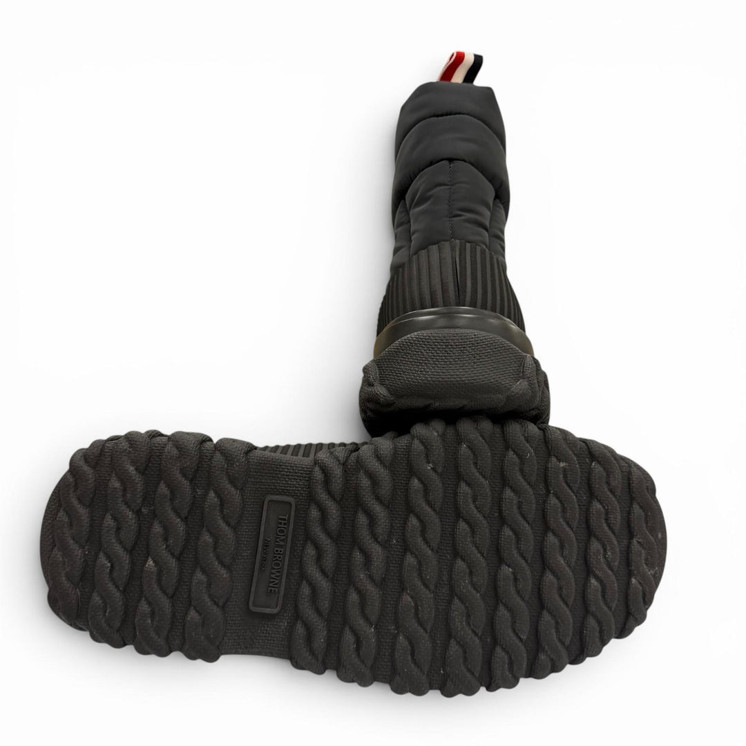 Pristine THOM BROWNE short boots QUIL TED ZIP UP DUCK BOOT black Nylon mens 6