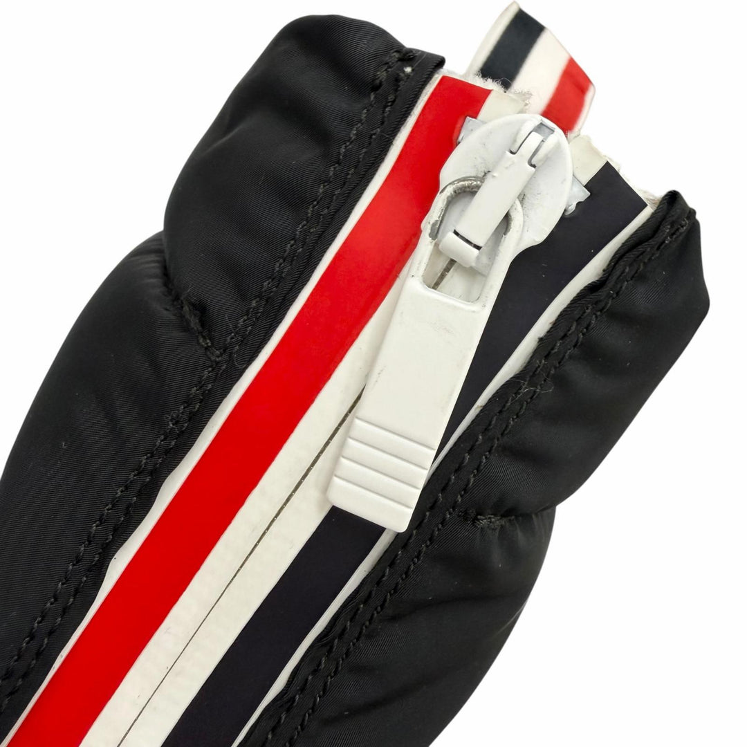 Pristine THOM BROWNE short boots QUIL TED ZIP UP DUCK BOOT black Nylon mens 6