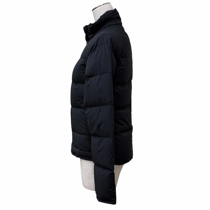 Excellent HERMES Down jacket Piumino Serie Button ZIP UP black Nylon Women XS