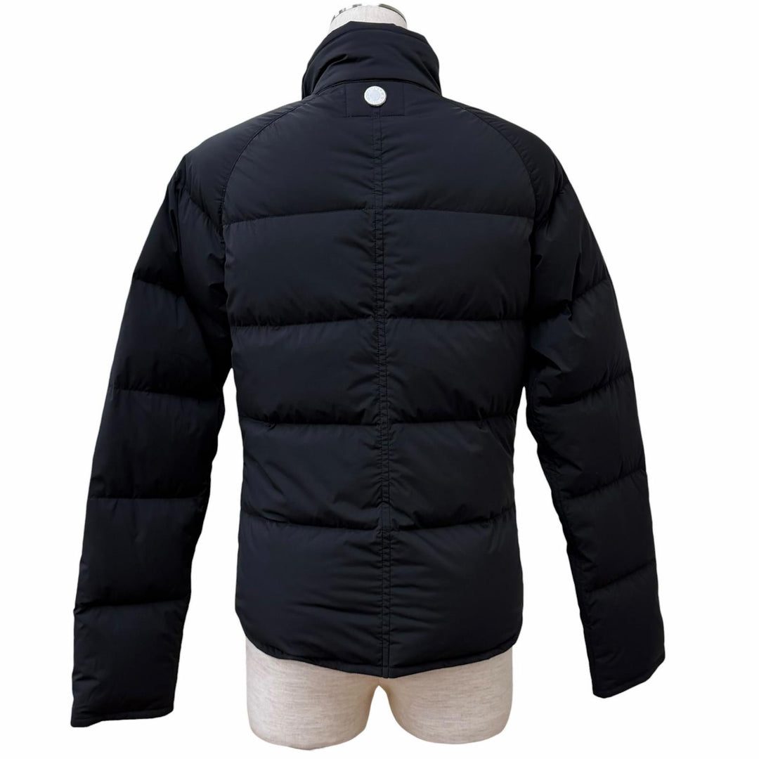 Excellent HERMES Down jacket Piumino Serie Button ZIP UP black Nylon Women XS