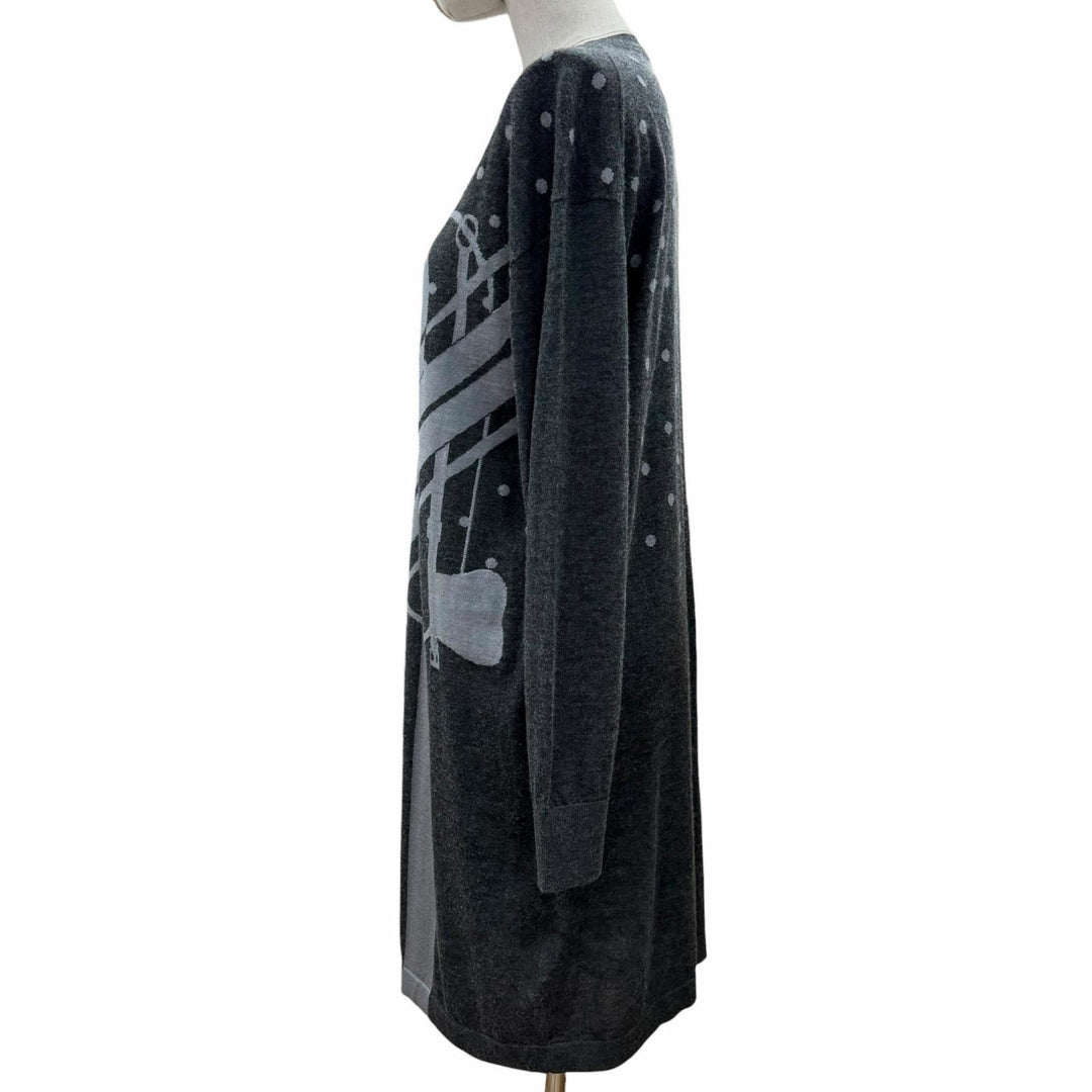 Excellent HERMES one piece gray cashmere Women 40