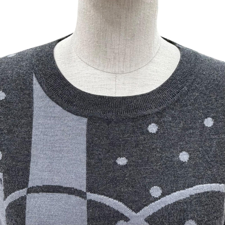 Excellent HERMES one piece gray cashmere Women 40