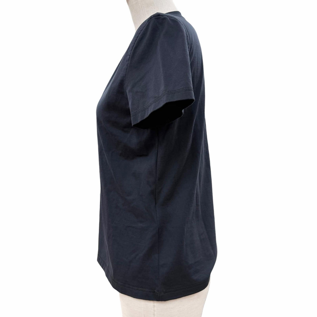 Excellent HERMES Short sleeve T-shirt cartouche Dark navy Women 36 5H4629DA