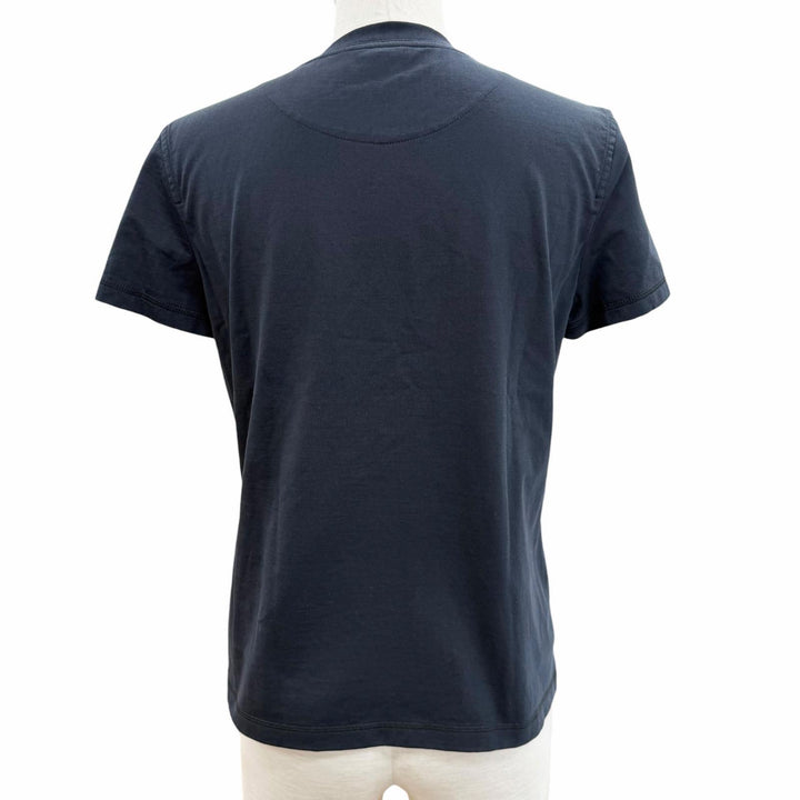 Excellent HERMES Short sleeve T-shirt cartouche Dark navy Women 36 5H4629DA