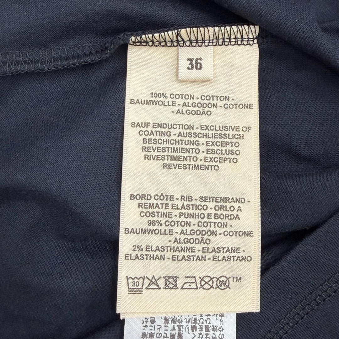 Excellent HERMES Short sleeve T-shirt cartouche Dark navy Women 36 5H4629DA