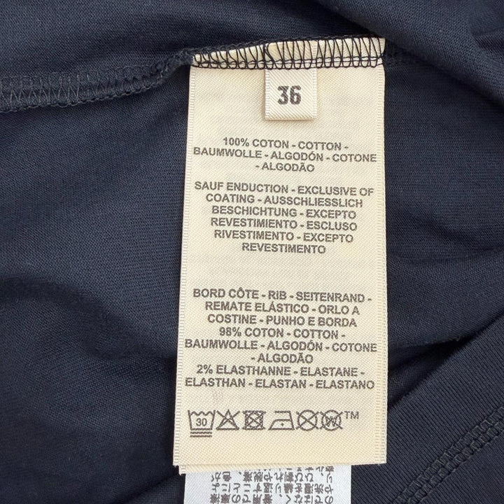 Excellent HERMES Short sleeve T-shirt cartouche Dark navy Women 36 5H4629DA