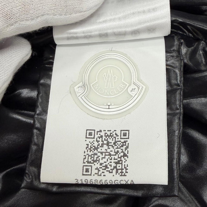 Excellent MONCLER Down jacket RUNIO Tweed-panel hoodie with logo patch Nylon 0