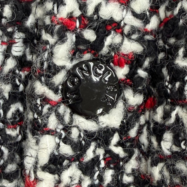 Excellent MONCLER Down jacket RUNIO Tweed-panel hoodie with logo patch Nylon 0