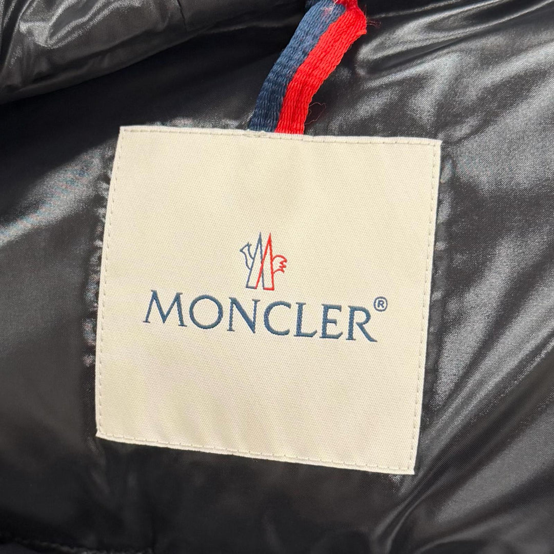 Excellent MONCLER Down jacket RUNIO Tweed-panel hoodie with logo patch Nylon 0