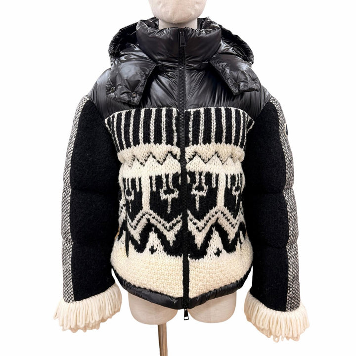 Excellent MONCLER Down jacket HYOSERIS black wool Women 0