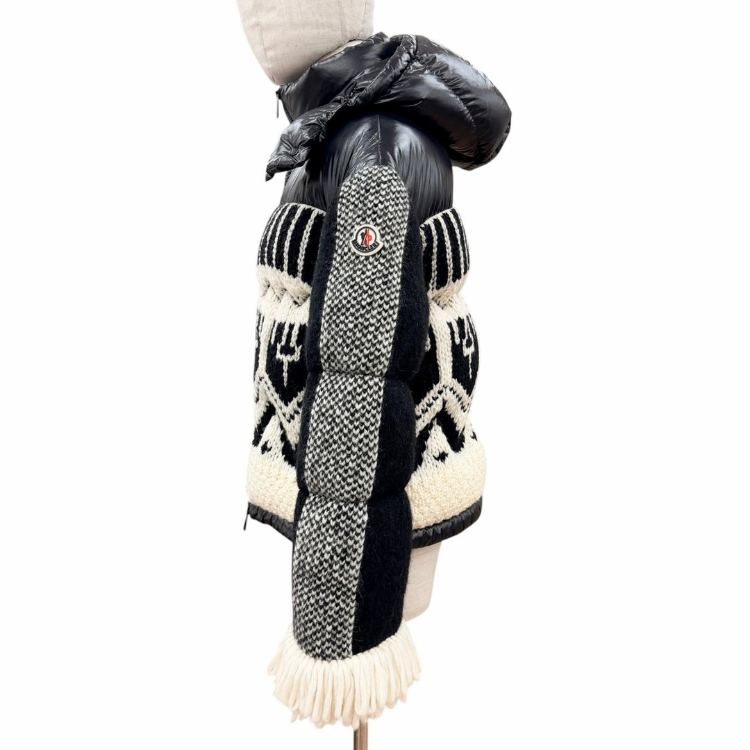 Excellent MONCLER Down jacket HYOSERIS black wool Women 0