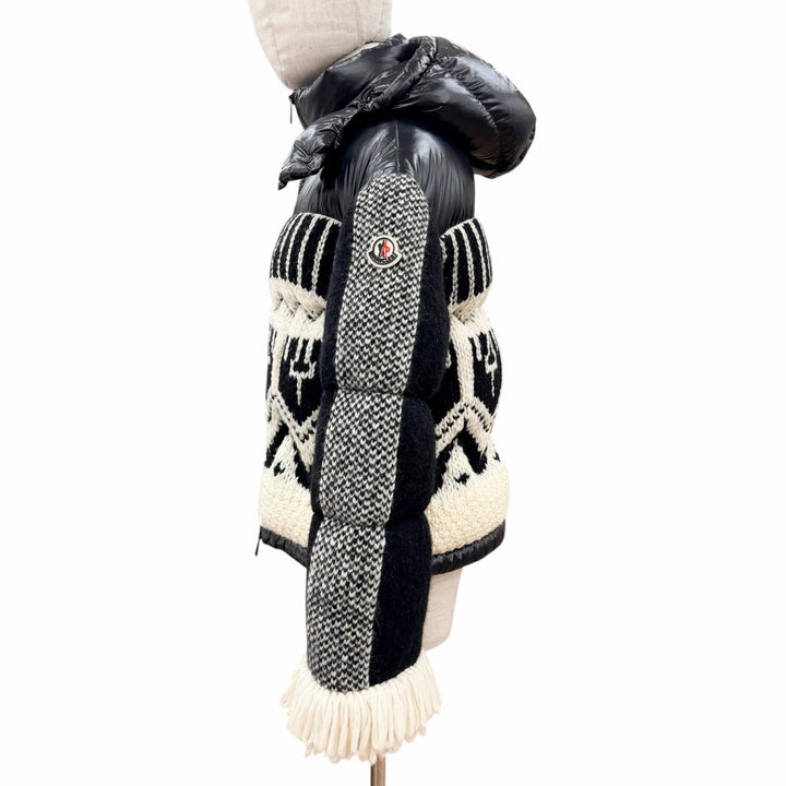Excellent MONCLER Down jacket HYOSERIS black wool Women 0