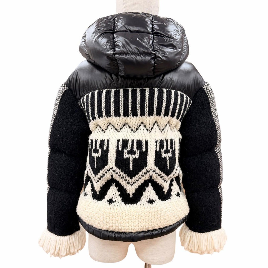 Excellent MONCLER Down jacket HYOSERIS black wool Women 0
