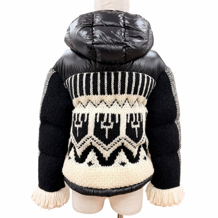 Excellent MONCLER Down jacket HYOSERIS black wool Women 0