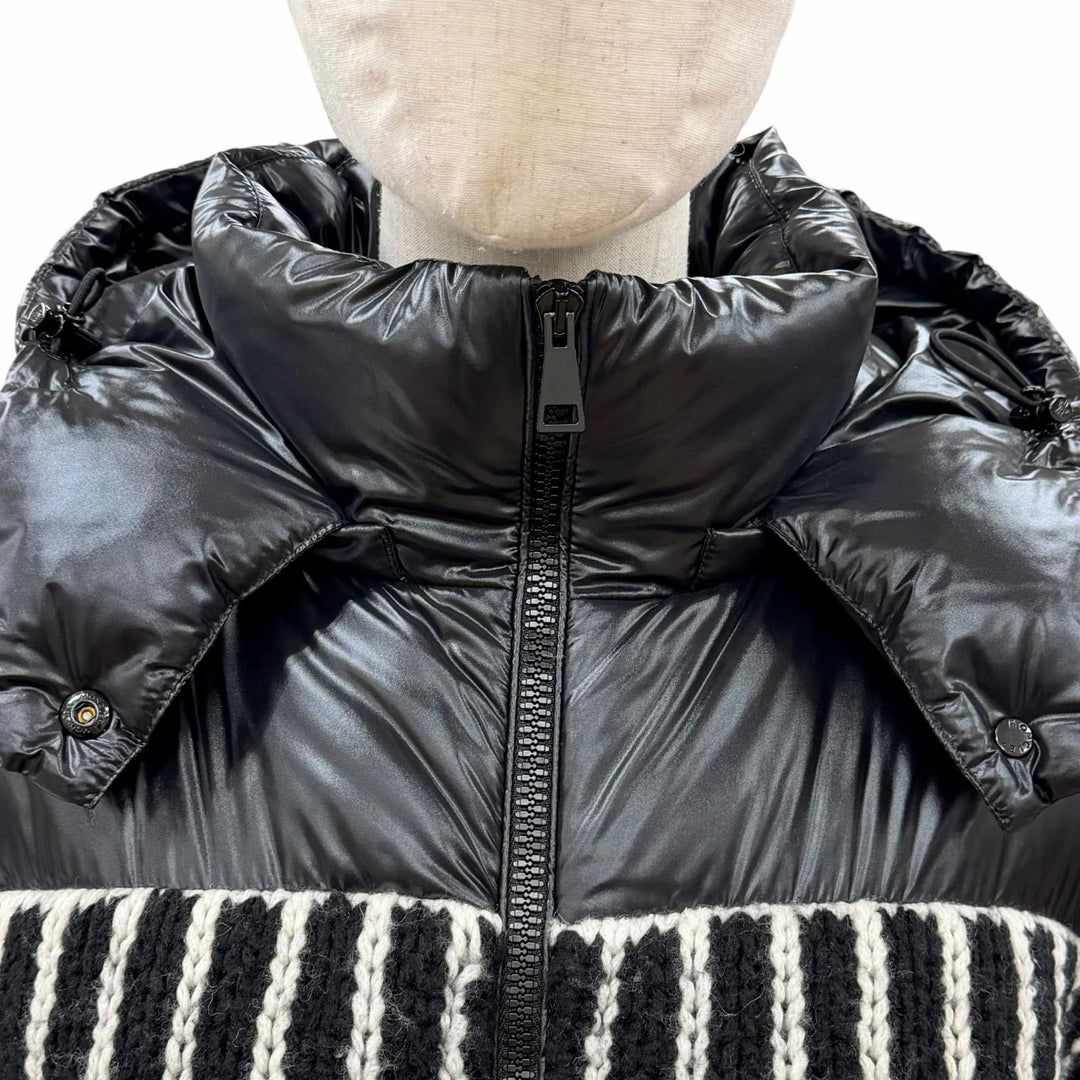 Excellent MONCLER Down jacket HYOSERIS black wool Women 0