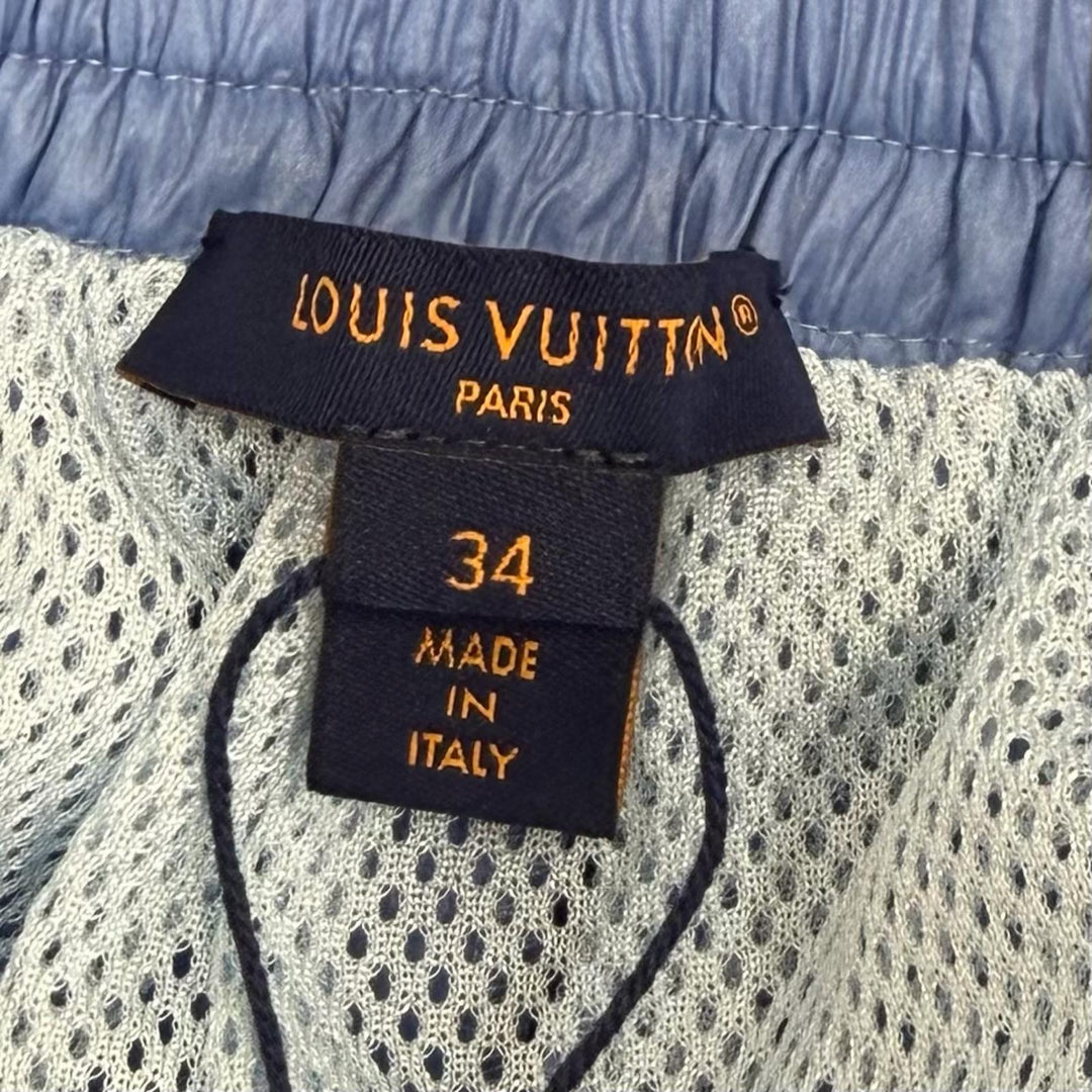 Pristine LOUIS VUITTON Pants Monogram 3D Accent Jogging Pants Blue Women 34