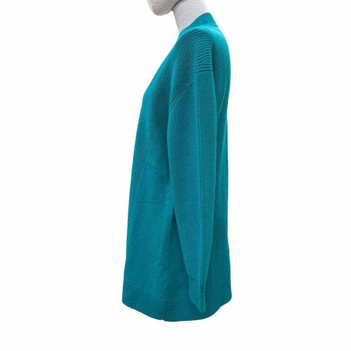 Excellent HERMES cardigan Serie Button Oversized Knit Blue green cashmere 34