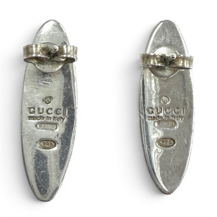 Very Good GUCCI Pierce Oval Silver SV925 Women