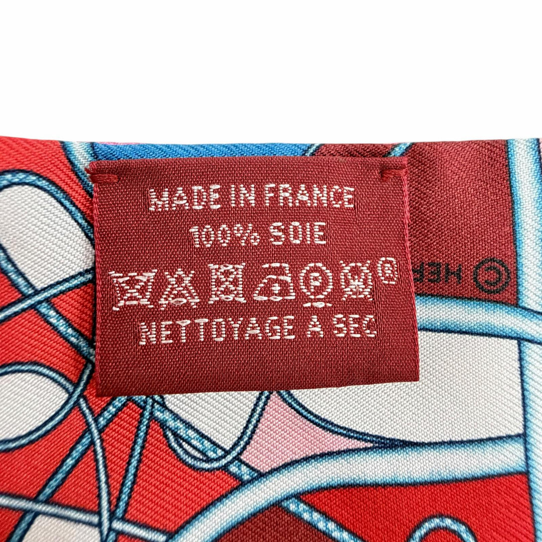 Excellent HERMES scarf Twilly Coup de Fouet au Bloc Multi silk Women