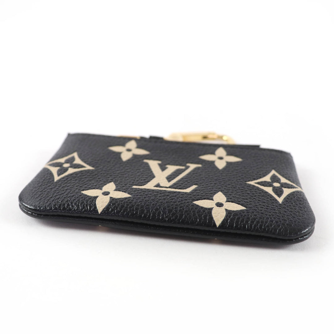 Excellent LOUIS VUITTON Card & Key Holder Pochette Clé black Monogram Ann Platt