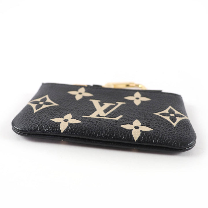 Excellent LOUIS VUITTON Card & Key Holder Pochette Clé black Monogram Ann Platt