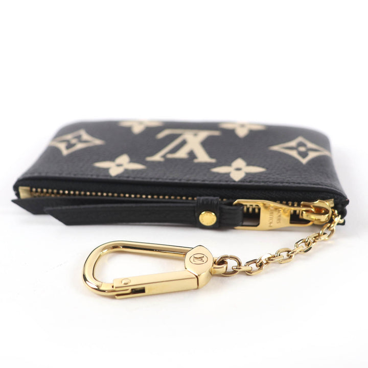 Excellent LOUIS VUITTON Card & Key Holder Pochette Clé black Monogram Ann Platt