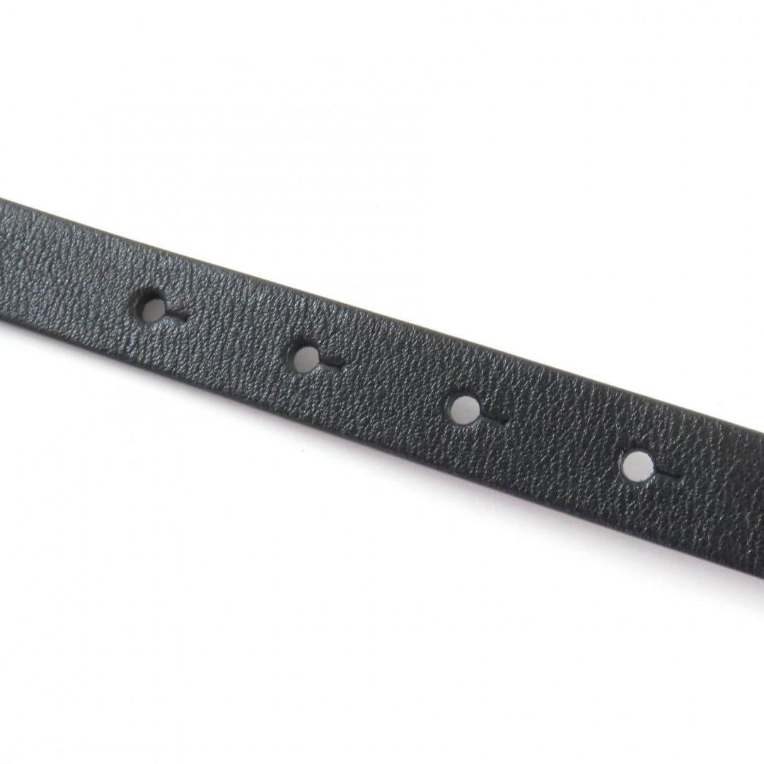 Pristine CHANEL belt COCO Mark Chain leather black leather Women B24B