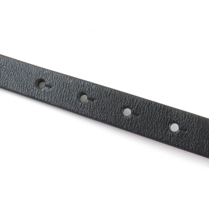 Pristine CHANEL belt COCO Mark Chain leather black leather Women B24B