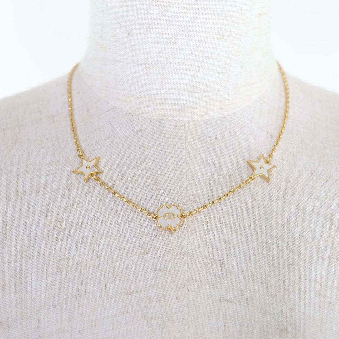 Great Christian Dior Necklace Dior Destiny gold Mother of pearl Women N3480WOMMP