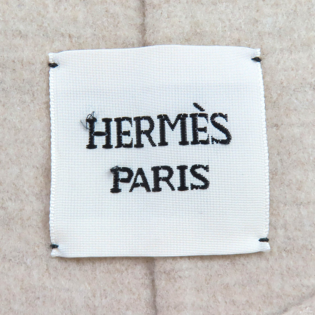 Pristine HERMES Best Wood Cellier Button Long Vest beige cashmere 44 3H0191DB