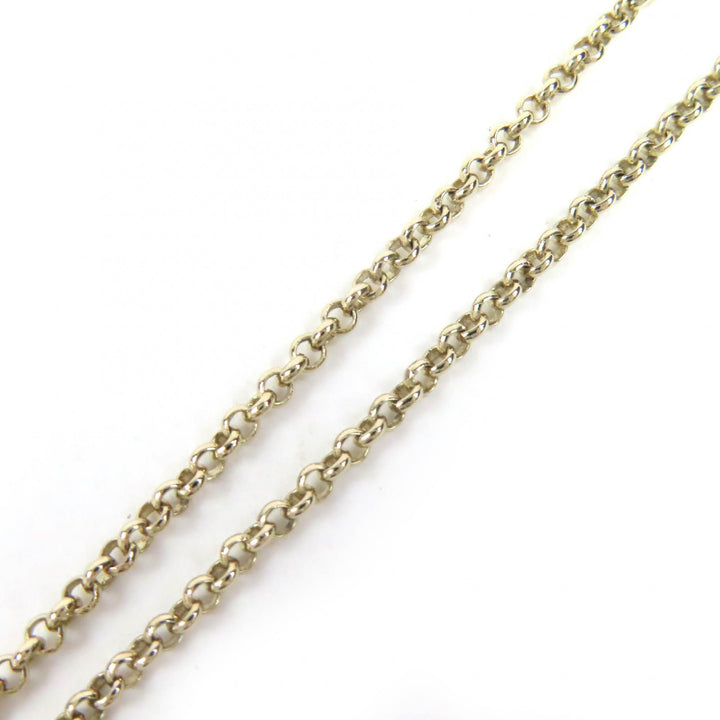 Excellent CHANEL Necklace COCO Mark Feather Pearl Strass gold Women L25S ABF691