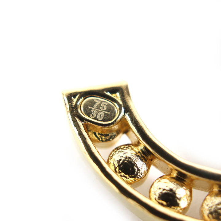 Great CHANEL belt COCO Mark Rhinestone Leather Rubber black leather Women L23A