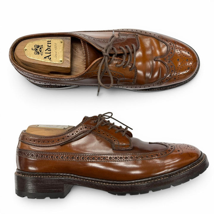 Great ALDEN Leather shoes Wingtip Lace-up Brown Cordovan mens 7 97502