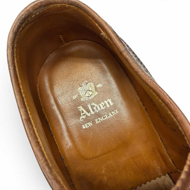 Great ALDEN Leather shoes Wingtip Lace-up Brown Cordovan mens 7 97502