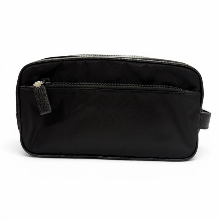Excellent PRADA Clutch bag black Nylon mens 2NA819
