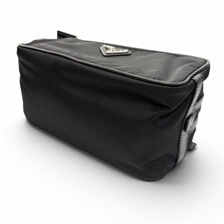 Excellent PRADA Clutch bag black Nylon mens 2NA819