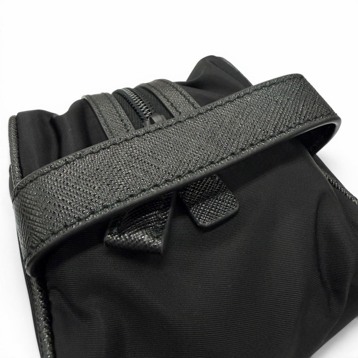 Excellent PRADA Clutch bag black Nylon mens 2NA819