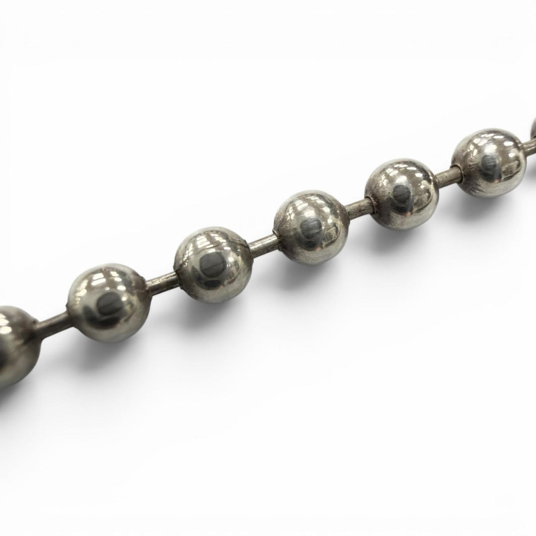 Excellent CHROME HEARTS Necklace Heart Stack Ball Chain Silver 925 mens