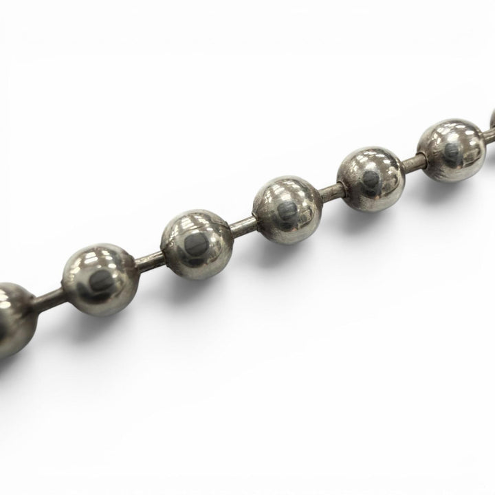 Excellent CHROME HEARTS Necklace Heart Stack Ball Chain Silver 925 mens