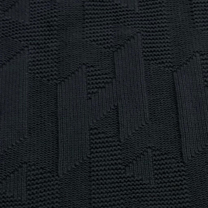 Excellent HERMES poncho H motif knit black wool Women 34 2904D3