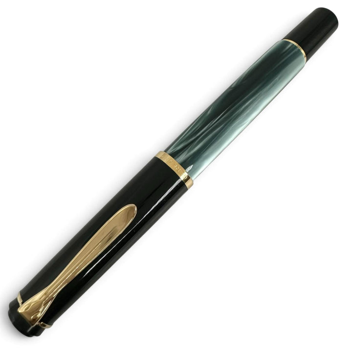 Great PERIKAN fountain pen M250 Marble Pattern, piston-filling type green mens