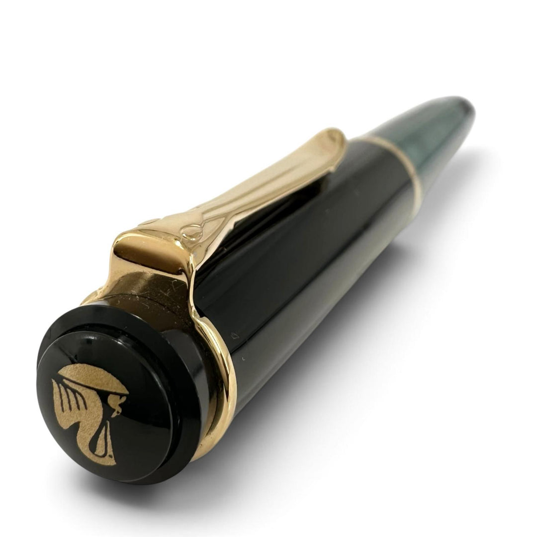 Great PERIKAN fountain pen M250 Marble Pattern, piston-filling type green mens